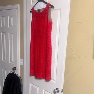 Alex Marie Vibrant Red Midi Dress
